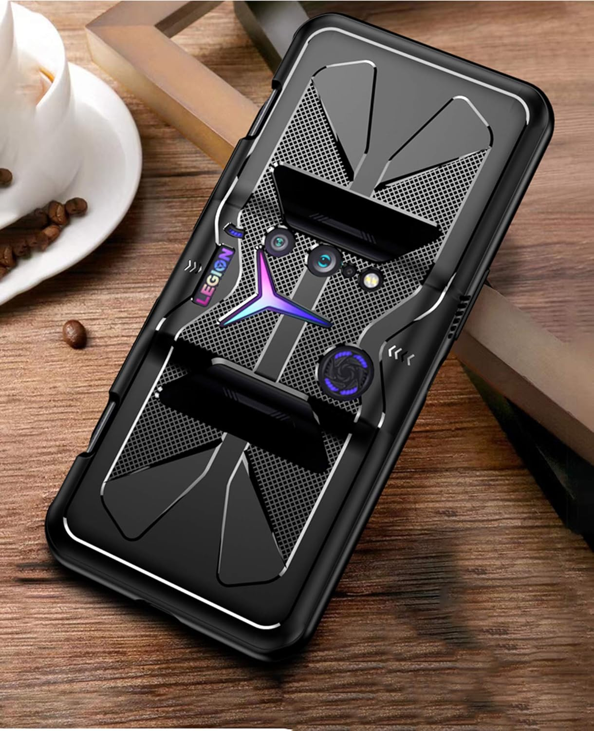 GIOPUEY Case for Lenovo Legion Duel 2, TPU Flexible Material Ultra-Thin Cover, Anti-Fingerprint Slim Fit Phone Case [Wear Resistant] [Slip-Resistant] - Black image number 1