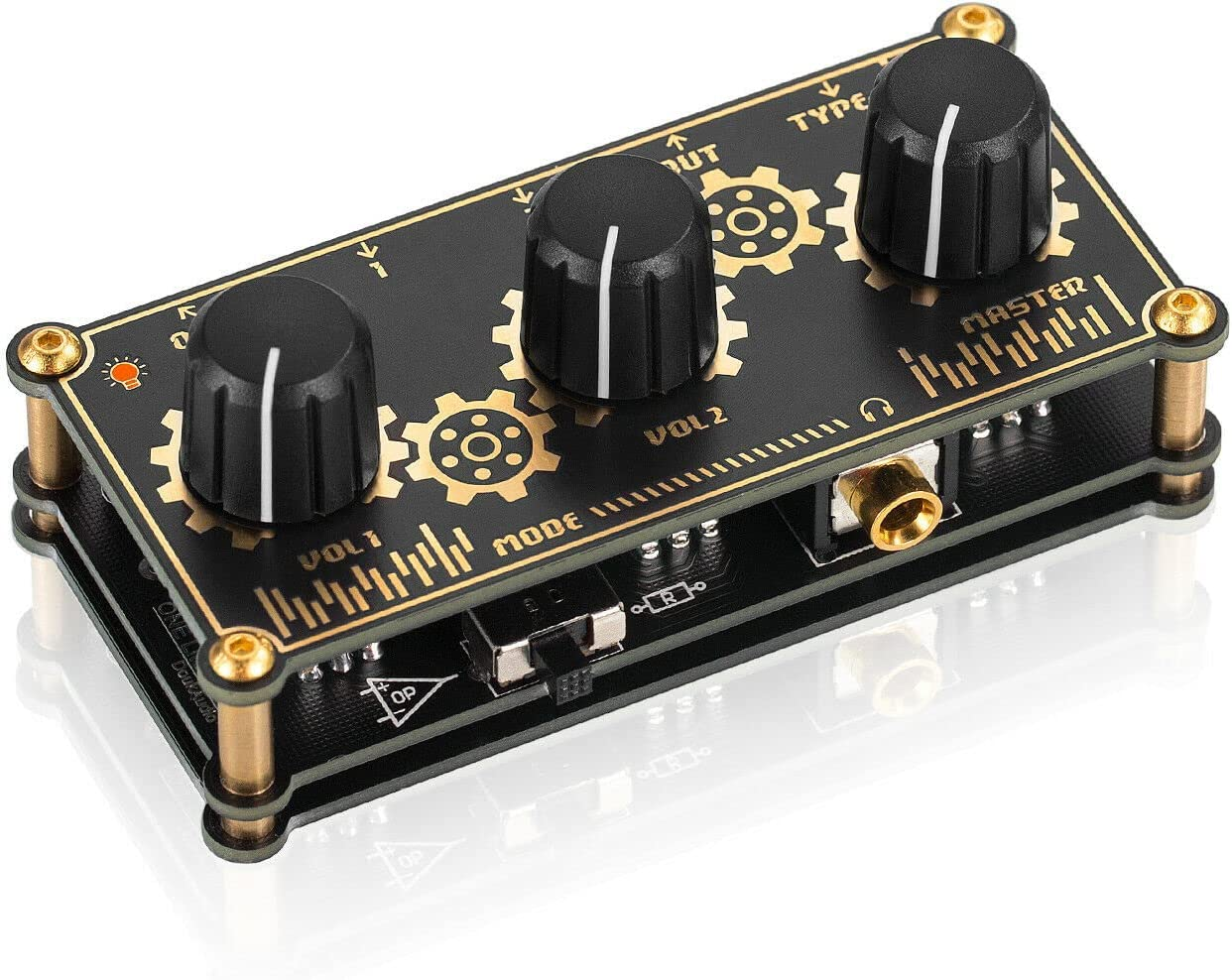 Mini Stereo 2 Channel Line Mixer Headphone Monitoring Club Live Studio Recording image number 6