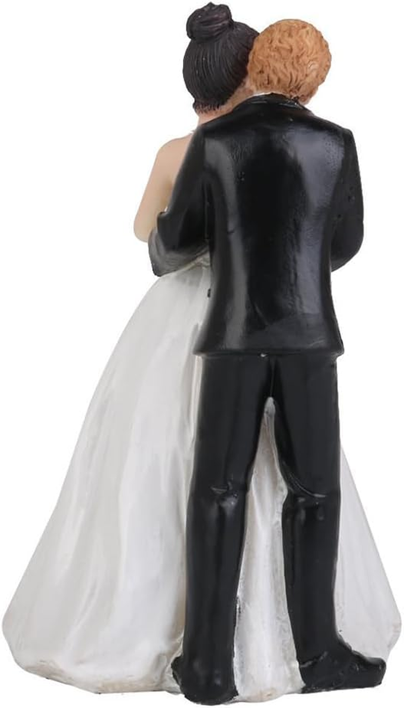 Ibasenice Wedding Couple Ornament Wedding Couple Sculpture Bride Resin Couple Decoration Wedding Cakes Decor Couples Bride and Groom Figures Wedding Decor Crafts Lovers Romantic image number 5