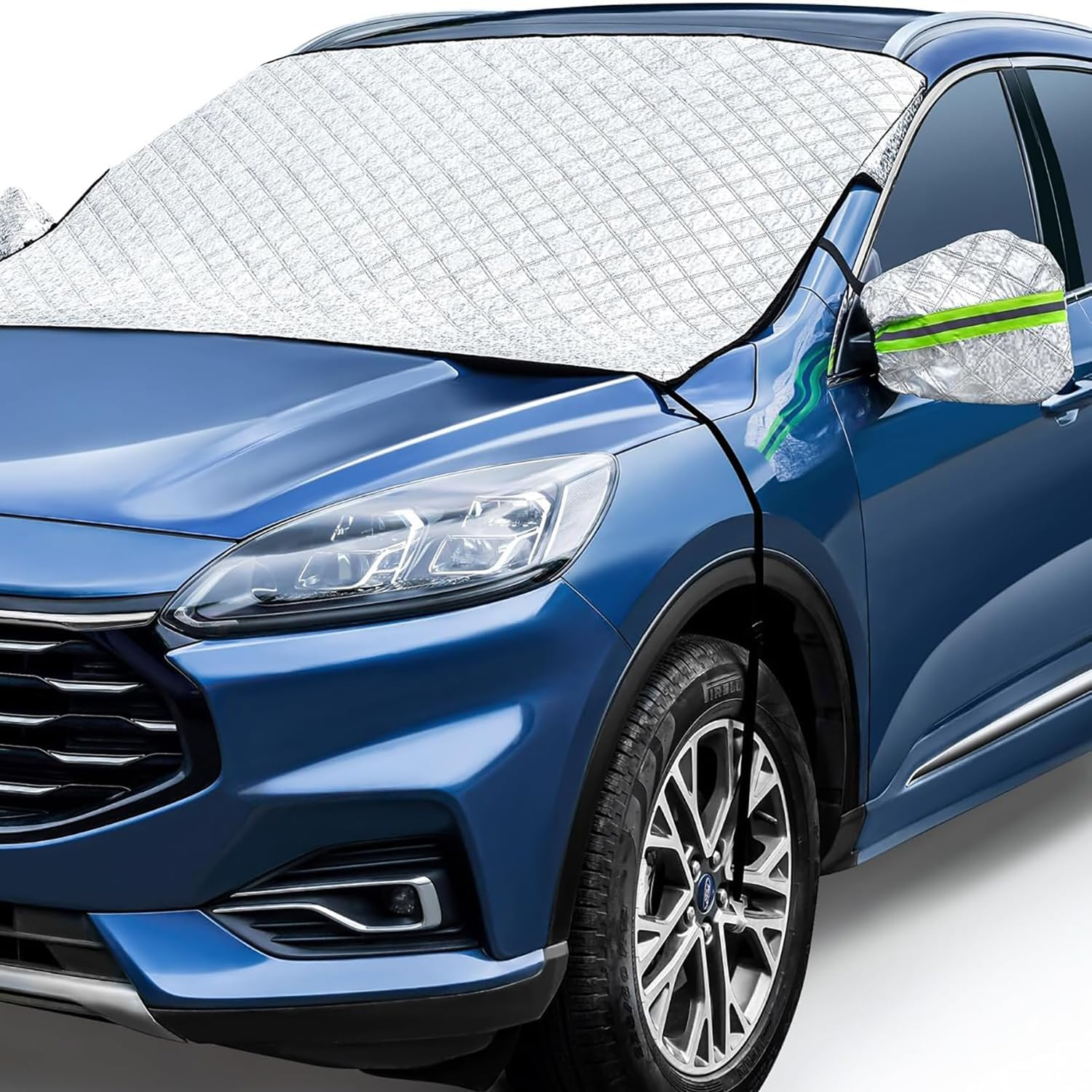 Car Windshield Snow Cover, Winter Frost Protection for Any Weather, Block Fallen Leaves Frost Protector, Front Window Automotive Covers for Car SUV Trucks image number 3