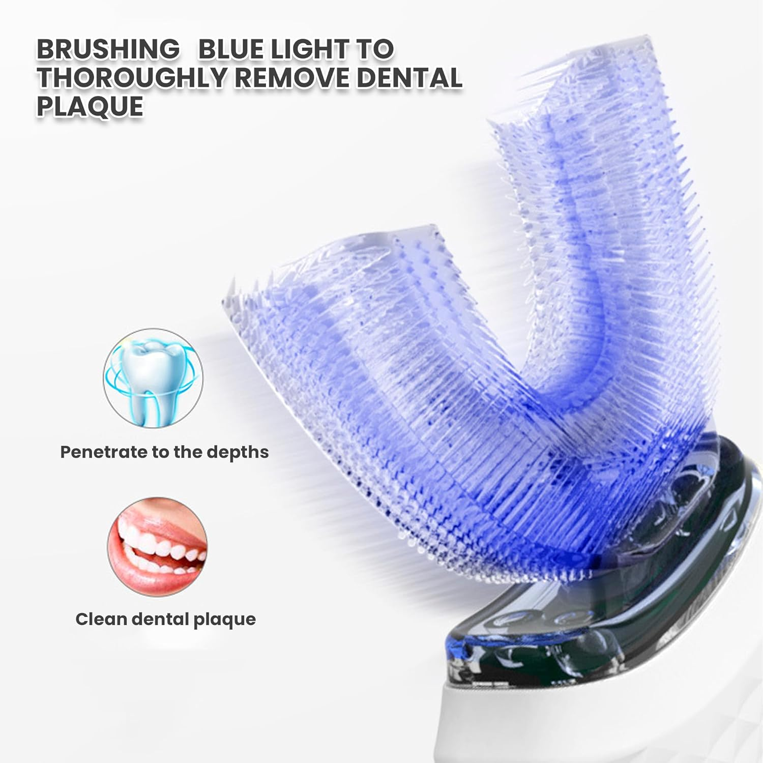 Scandinavian Smiles Toothbrush - 360&deg; Full Coverage Silicone Brush, Second Deep Cleaning, Gentle Gum Massage, Easy to Use (White)