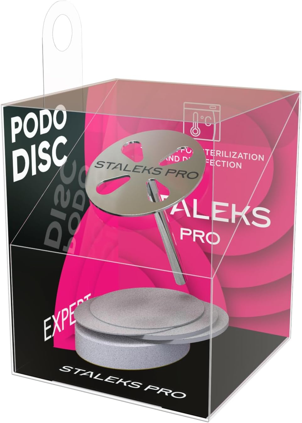 STALEKS Pododisc 20Mm Pedicure + 5 Spare Files 180 Grit Professional Home Use Stainless Steel (Pdset-20) image number 6