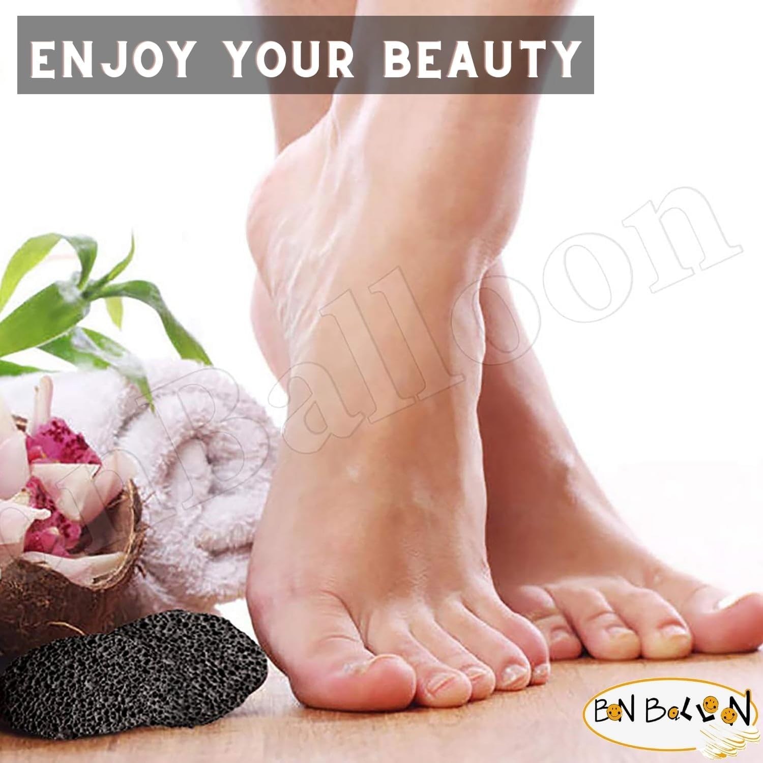 2 Pcs Pumice Stone Dead Sea Best Remove Dead Skin Calluses Exfoliate Smooth Feet for Scrubber Exfoliating Dry Natural Foot Removes Callus on Hands & Heels and Body Care Hard Cracked Heels Pedicure SPA image number 4