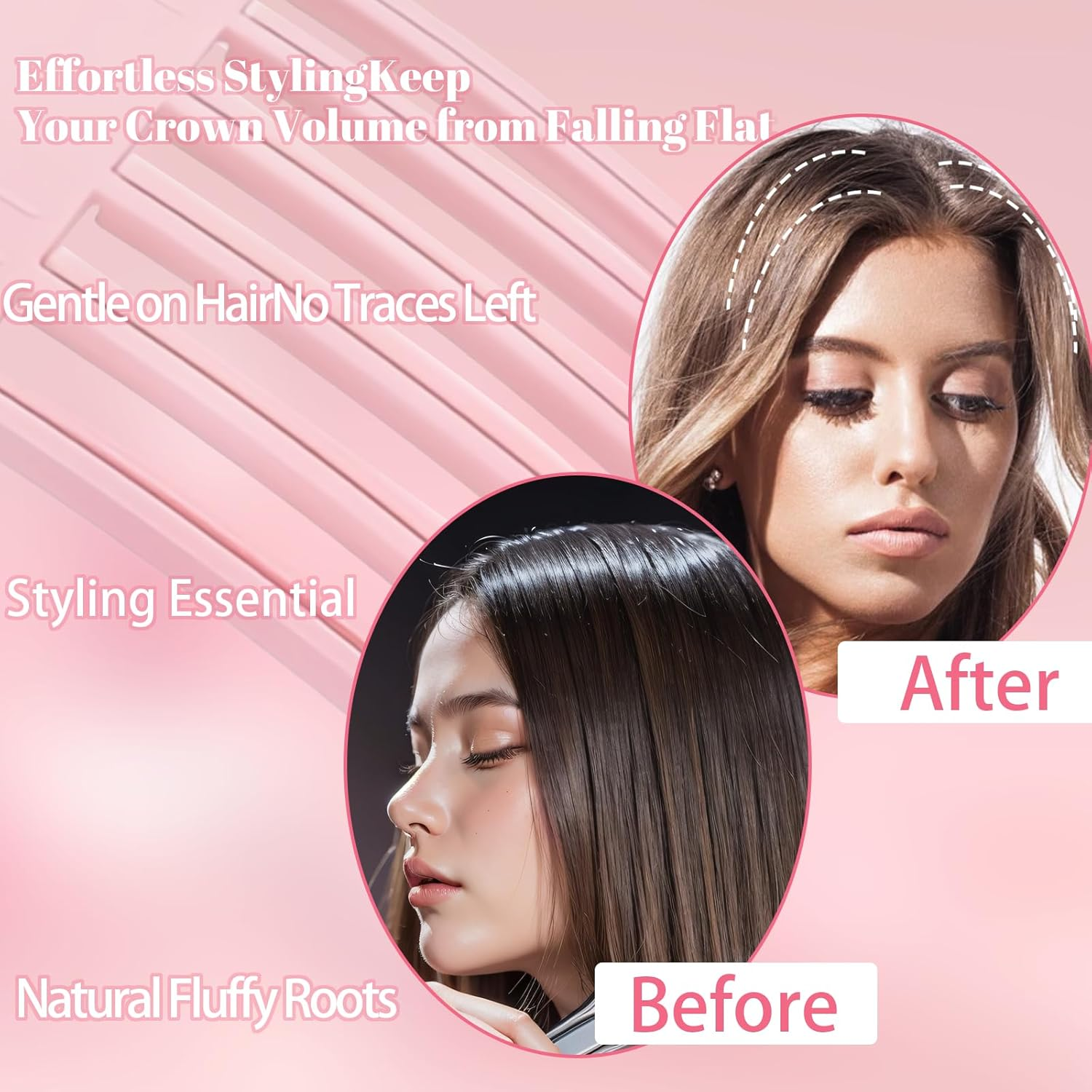 SI SEN 4 Pieces Volume Clip, Hair Volume Roll Clip, Styling Comb for Fluffy Bangs, for Women and Girls image number 5