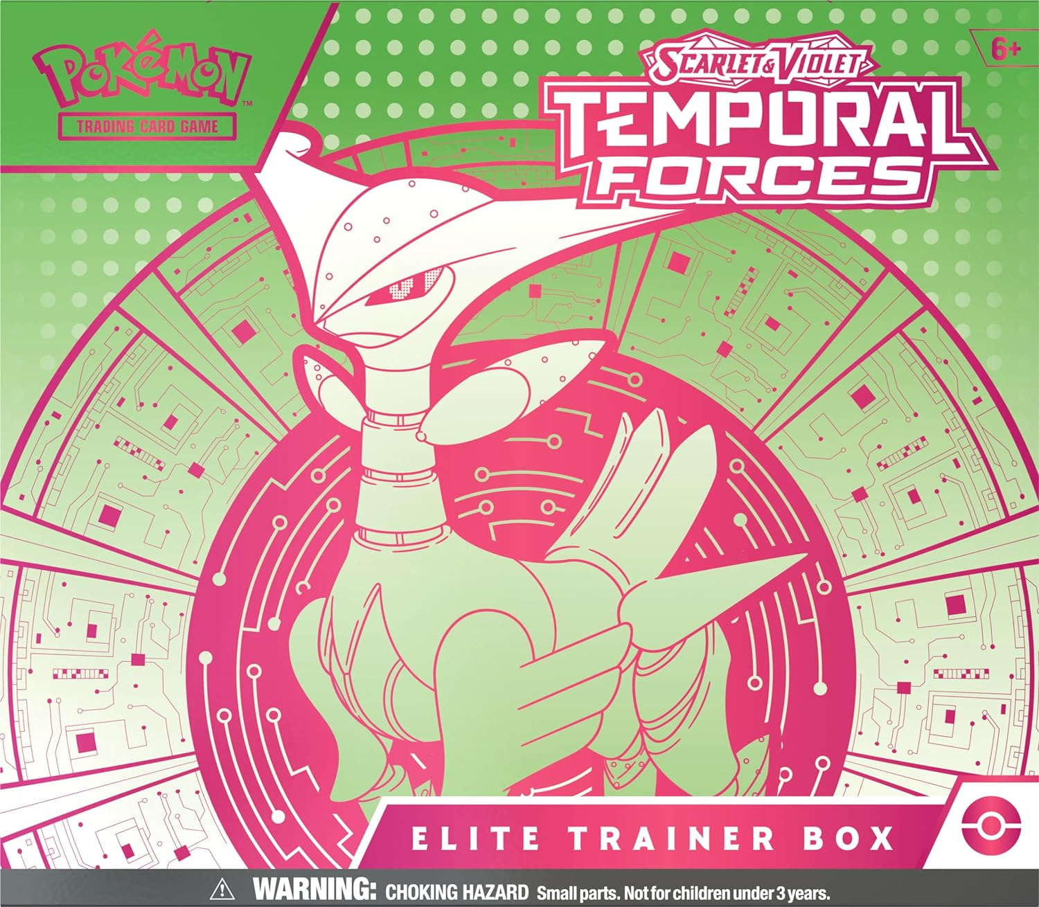 Pok&eacute;mon TCG: Scarlet & Violet&mdash;Temporal Forces Elite Trainer Box &ndash; Walking Wake (1 Full-Art Flutter Mane Promo Card, 9 Boosters & Premium Accessories)