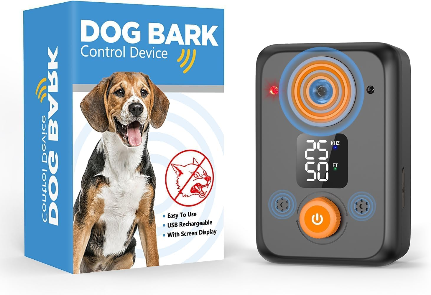 Anti Barking Devices, Ultrasonic Dog Bark Deterrent Devices, Dog Barking Deterrent Devices, Dog Barking Stopper, anti Barking Device for Dogs Long Range 50Ft Bark Box Indoor Outdoor for Dogs Training image number 3