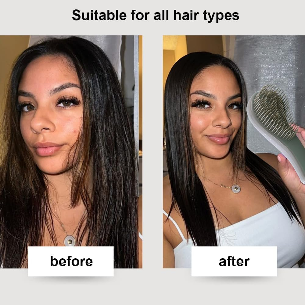 TTPSRY Ergonomic Detangling Brush Hair Brush Detangler Comb Massage Scalp Hair Straightener Styling Tool 185 Cm image number 4