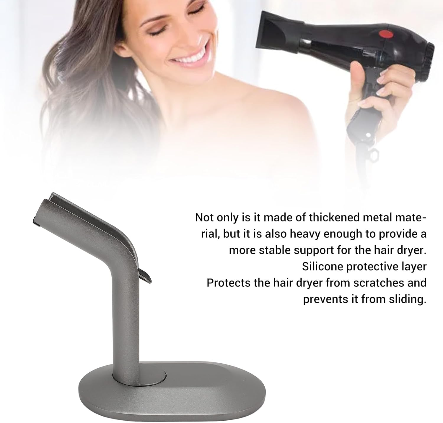 Jectse Hair Straightener & Dryer Stand for Airstrait HT01, Countertop Storage with anti Slip Silicone, Scratch Proof, Metal & Silicone Material image number 2