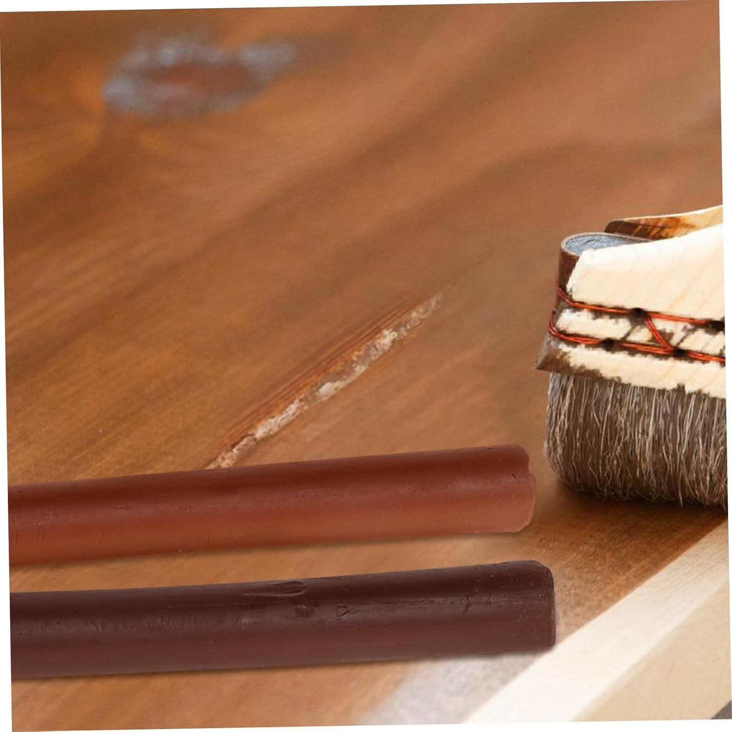 5Pcs Hardwood Floor Repair Kit Furniture Refinishing Crayons Scratch Repair Markers Touch-Up Paint Pen Multi-Use for Wood Floors image number 4