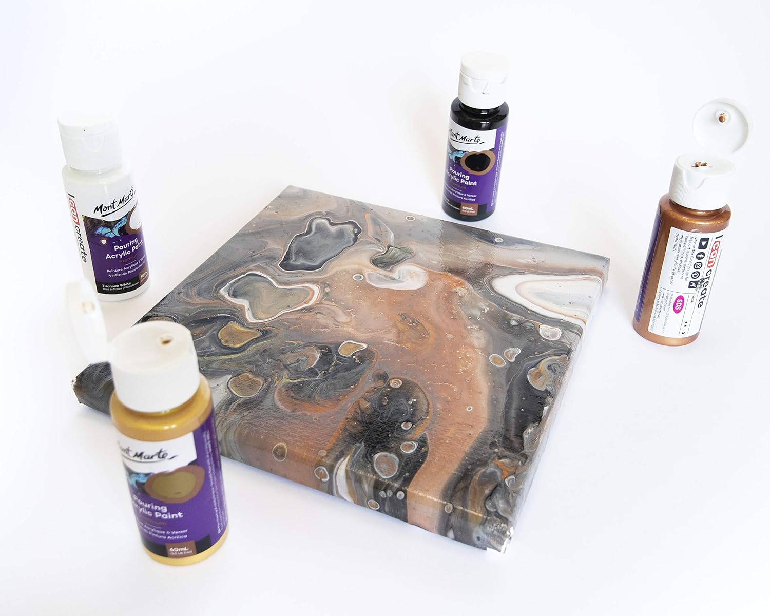 Mont Marte Pouring Acrylic Paint 4-Pieces Set, 60 Ml, Celestial image number 5