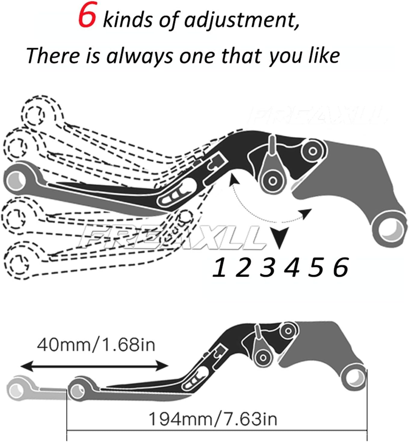 Motorbike Brake Clutch Lever for Ya-M&Aha YZF600R for Thundercat 1995-2008 2007 2006 2005 2004 2003 YZF 600R Motorcycle Adjustable Brake Clutch Lever Handle Grips (Color : 5, Size : YZF600 Rundercat image number 3