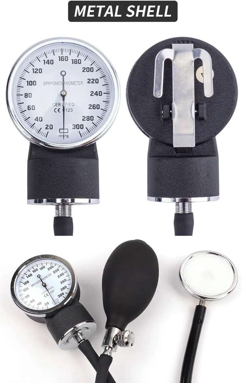 VT- Manual Home Blood Pressure Monitor with Large Adult Cuff and Stethoscope, Cuff Size: 13 to 17 Inches, Black