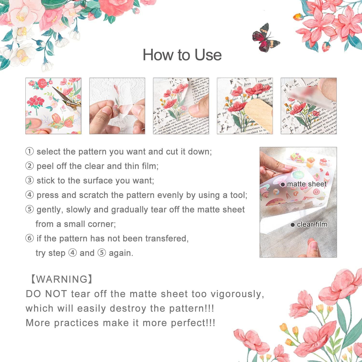 12 Sheets Rub on Transfer Sticker Scrapbook Sticker Jounal Sticker for Adult Sticker of Sewing Handicraft Decor Sticker for Card Making Diary Album DIY Art and Craft (Village) image number 1