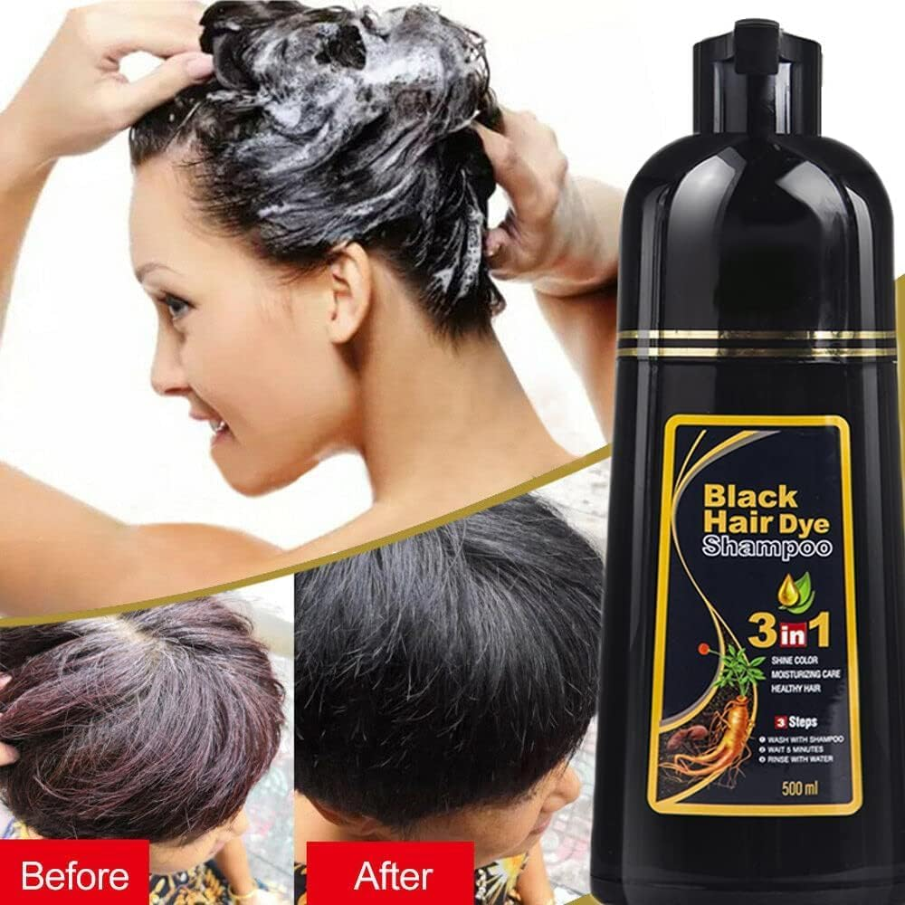 URBANMAC Herbal 3 in 1 Hair Dye Instant Black Hair Shampoo for Women & Men image number 4