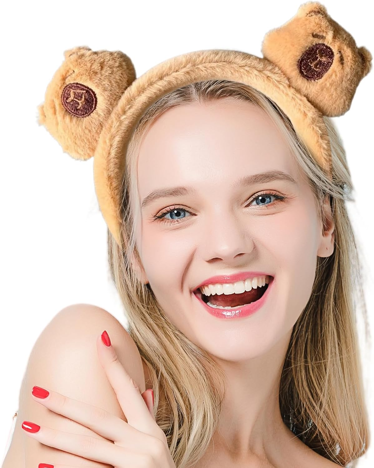 Plush Headband Capybara Style Cute Animal Headbands for Washing Face Elastic Soft Hair Accessory for Women Girls Style2 image number 1