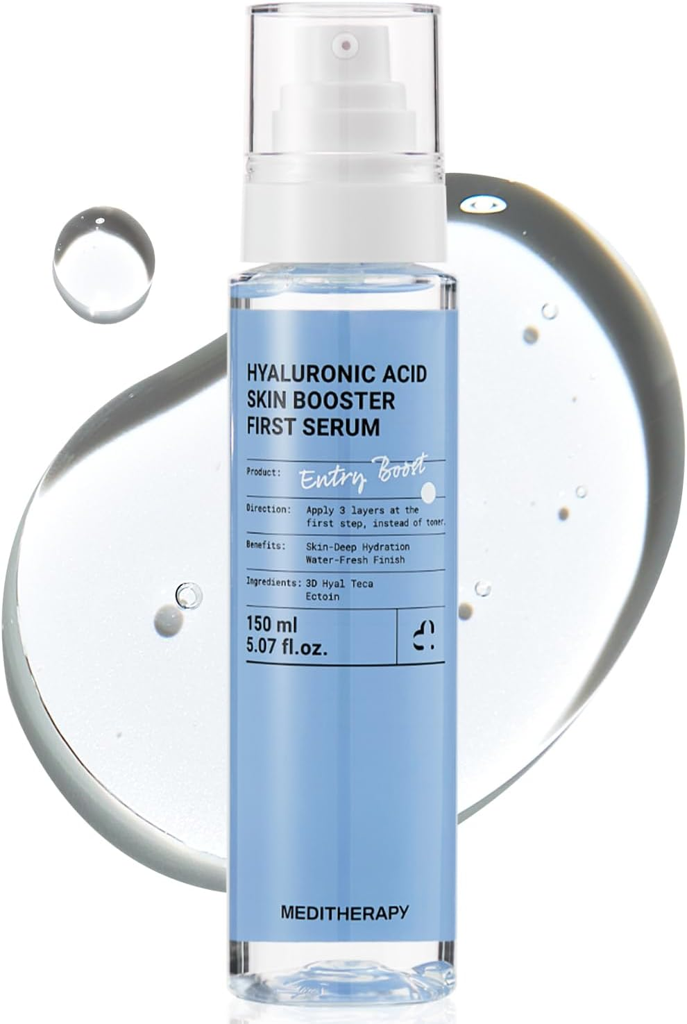 Meditherapy Hyaluronic Acid Serum XXL 150Ml (5.07 Fl.Oz.) &ndash; Ultra Hydrating Serum for Glowing Skin, Non-Sticky, Anti-Aging & Wrinkle Care, Korean Skin Care