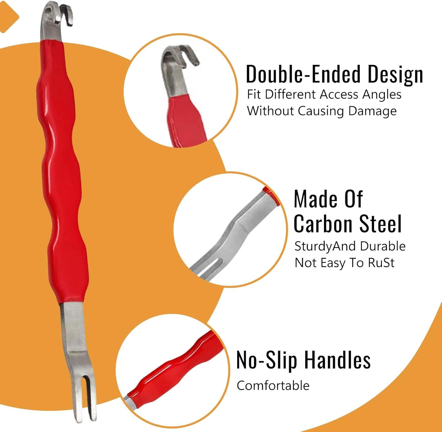 Automotive Electrical Connector Removal Tool - Dual-End Wiring Harness Release Pick with Insulated Non-Slip Handle for Secure Circuit Disconnection Universal Remover Tools for Car Truck System image number 2