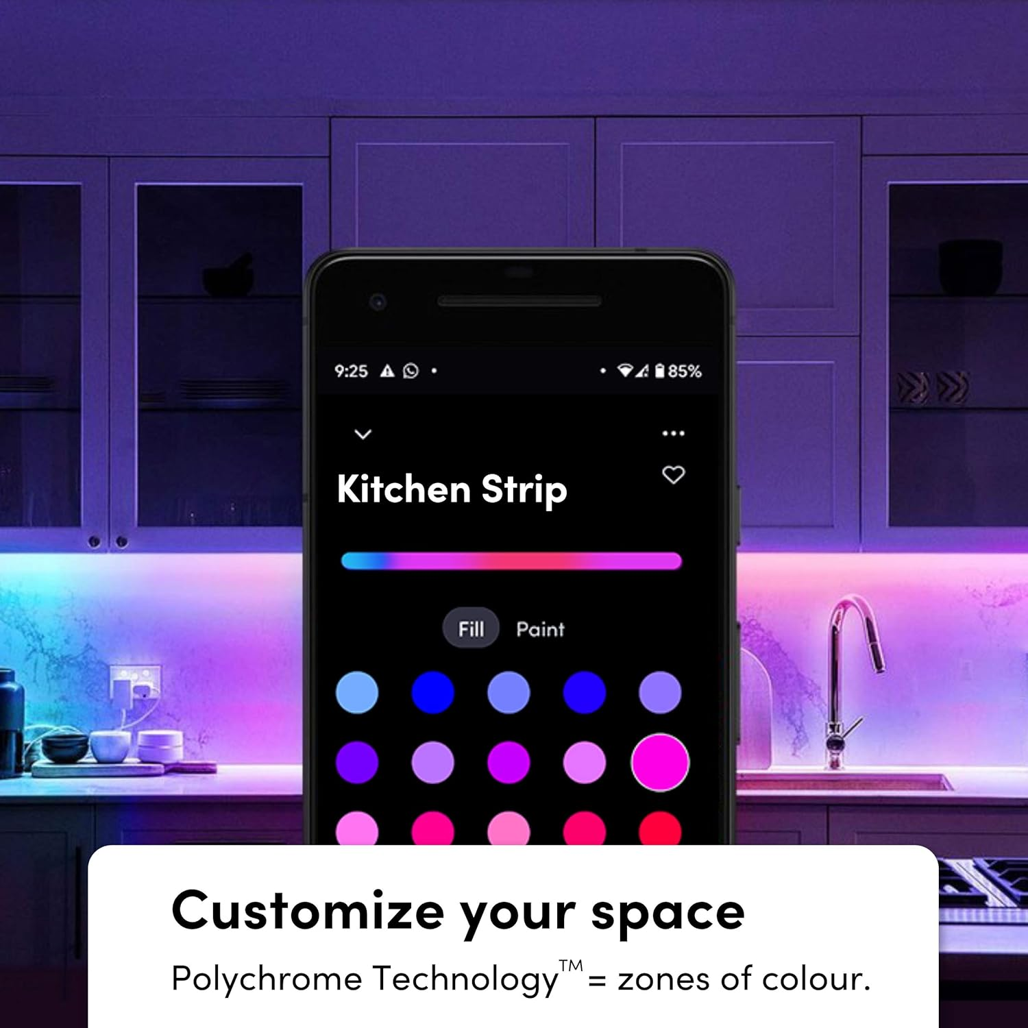 LIFX Lightstrip 2M, Wi-Fi Smart LED Light Strip, Full Colour Zones with Polychrome Technology, No Bridge Required, Compatible with Alexa, Hey Google, Homekit and Siri, White (LZ3SK2MAU) image number 3