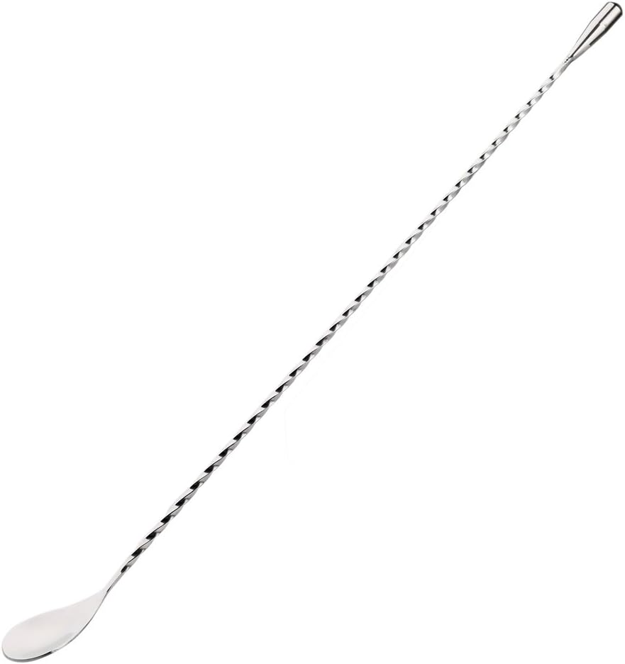Purefold 15.7 Inches (40 CM) Stainless Steel Bar Spoon, Bartender Cocktail Shaker Cocktail Mixing Spoon,Spiral Pattern