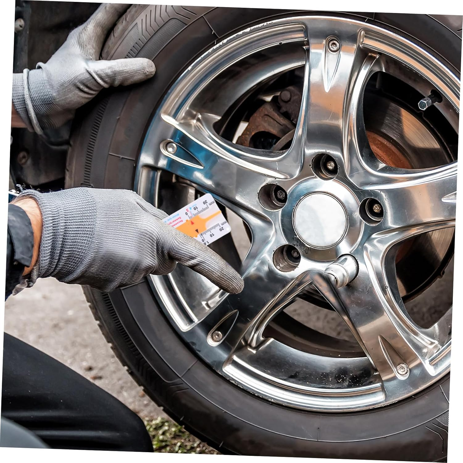 YOSADIER Tire Tread Depth Gauge Meter Plastic Tread Gauge Tool for Car Truck Automotive Measurement image number 2