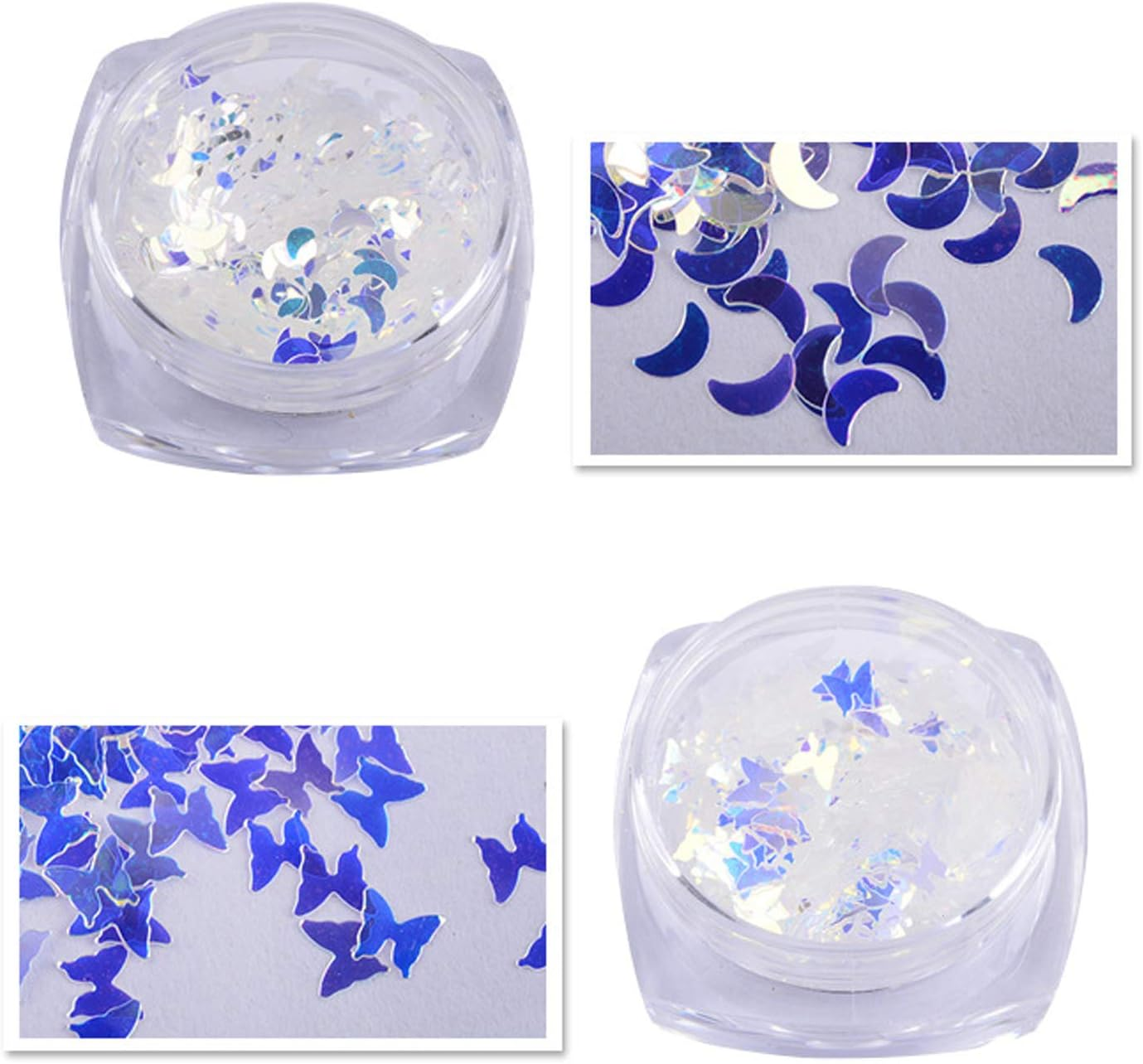 1 Pack Ultrathin Special Shaped Glitter Powder Nail Decoration for Nail Crafts round Decoration image number 3