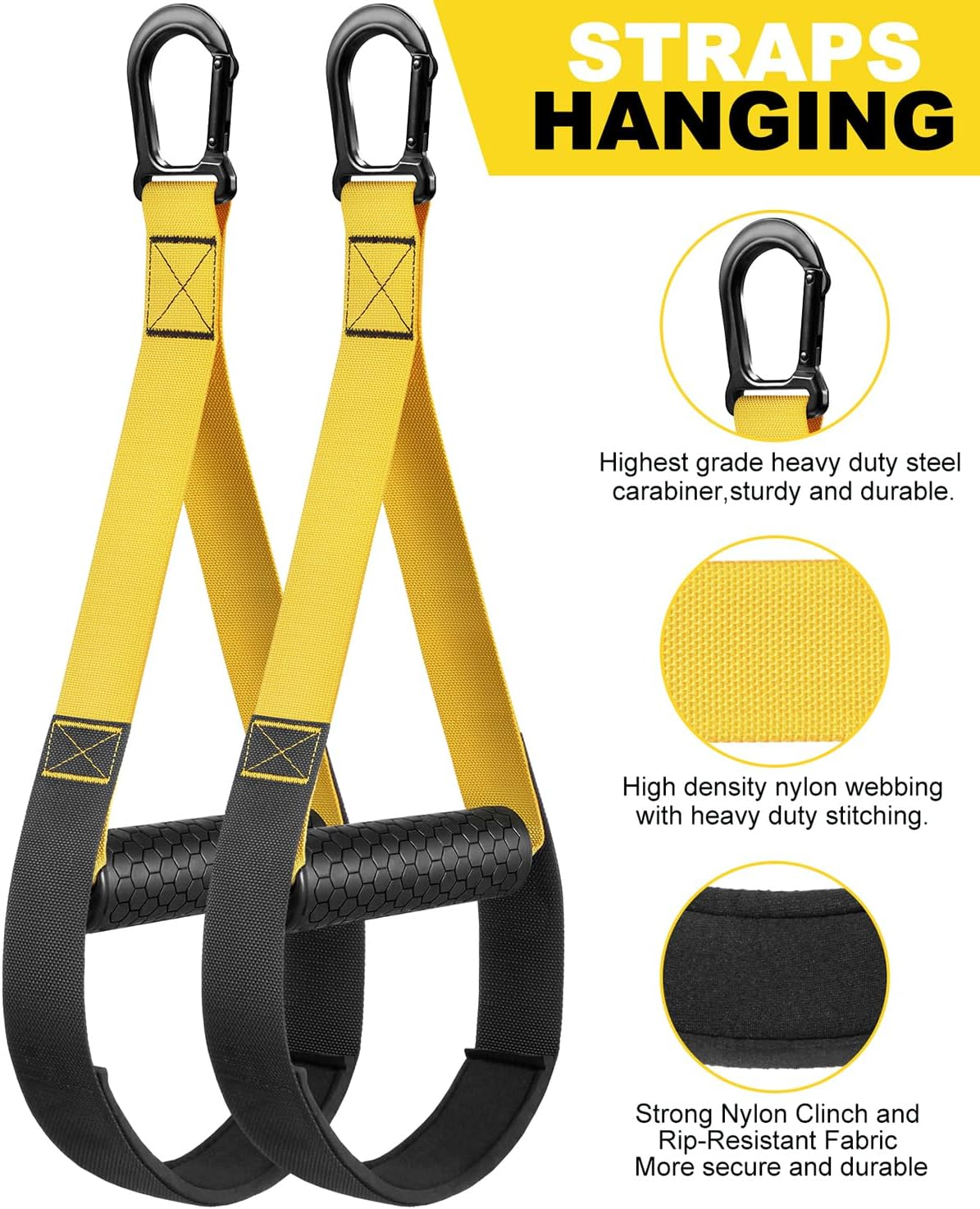 Home Resistance Training Kit, Resistance Trainer Exercise Straps with Handles, Door Anchor and Carrying Bag for Home Gym, Bodyweight Resistance Workout Straps for Full-Body Workout image number 2