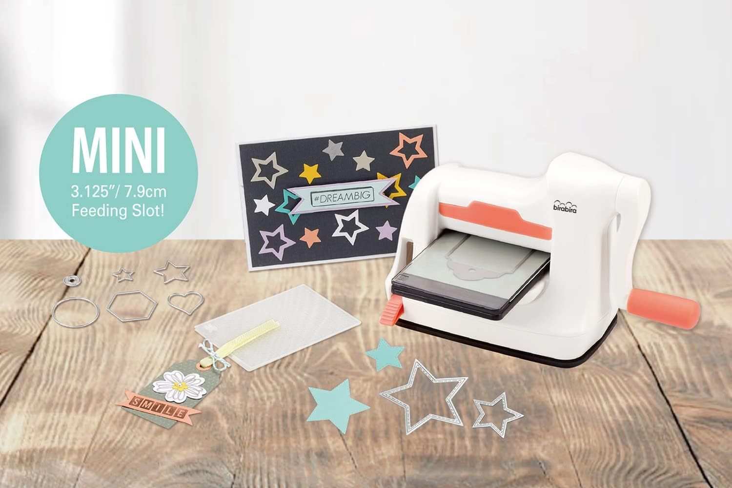 Bira Craft Die Cutting & Embossing Machine Combo, Mini Die Cut Machine, 3 1/8" Feeding Slot for 3" Paper and Other Materials image number 1