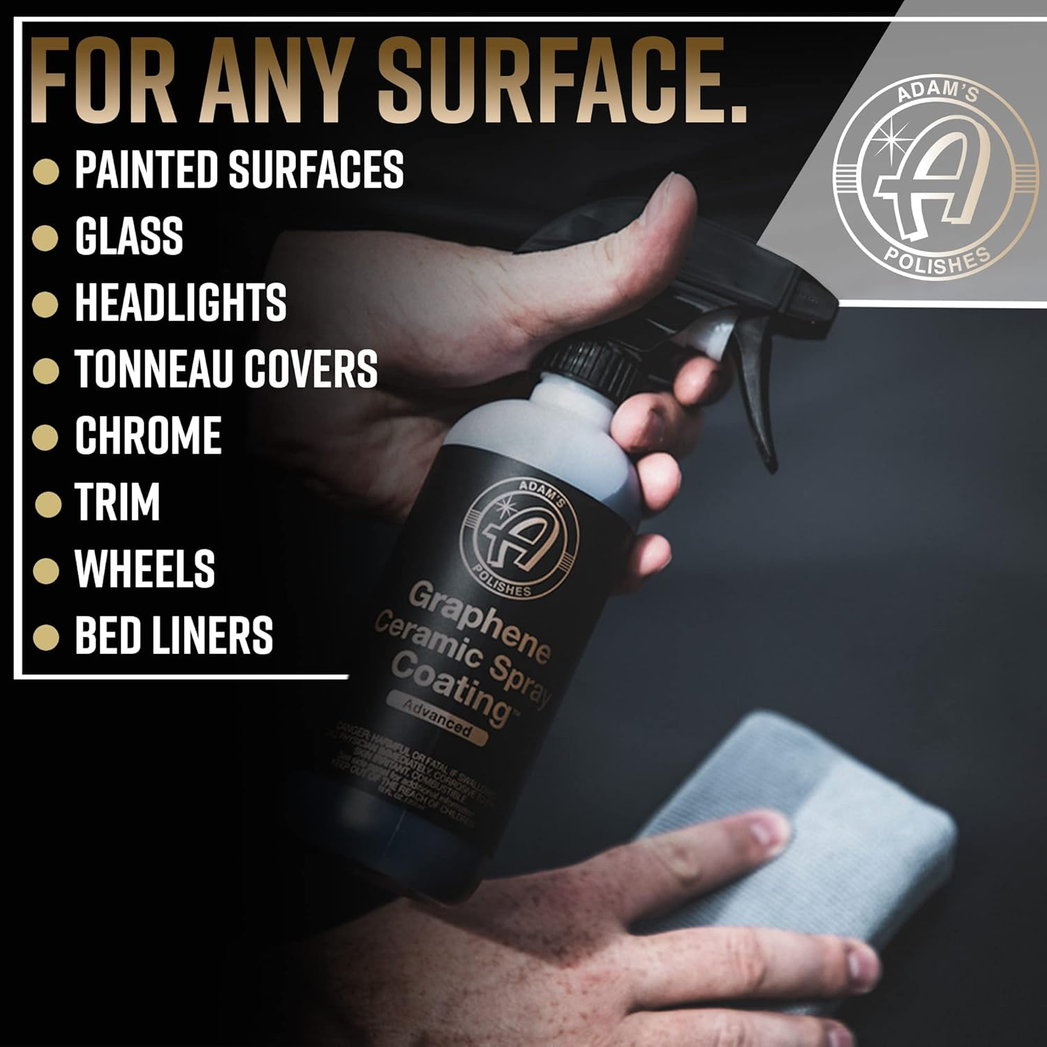 Adam'S Polishes Advanced Graphene Ceramic Spray Coating Kit - 18+ Month Sprayable Graphene Oxide Ceramic Coating for Cars, Boats, Rv'S & Motorcycle | Adds Extreme Gloss, Depth, Shine & Protection image number 1