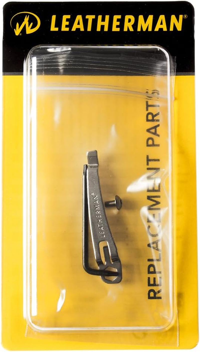 Leatherman Pocket Clip for Sidekick, Wingman & Rev Multitool - Stainless Steel Replacement Part - Compact Size - Silver - Ideal for Enhanced Portability