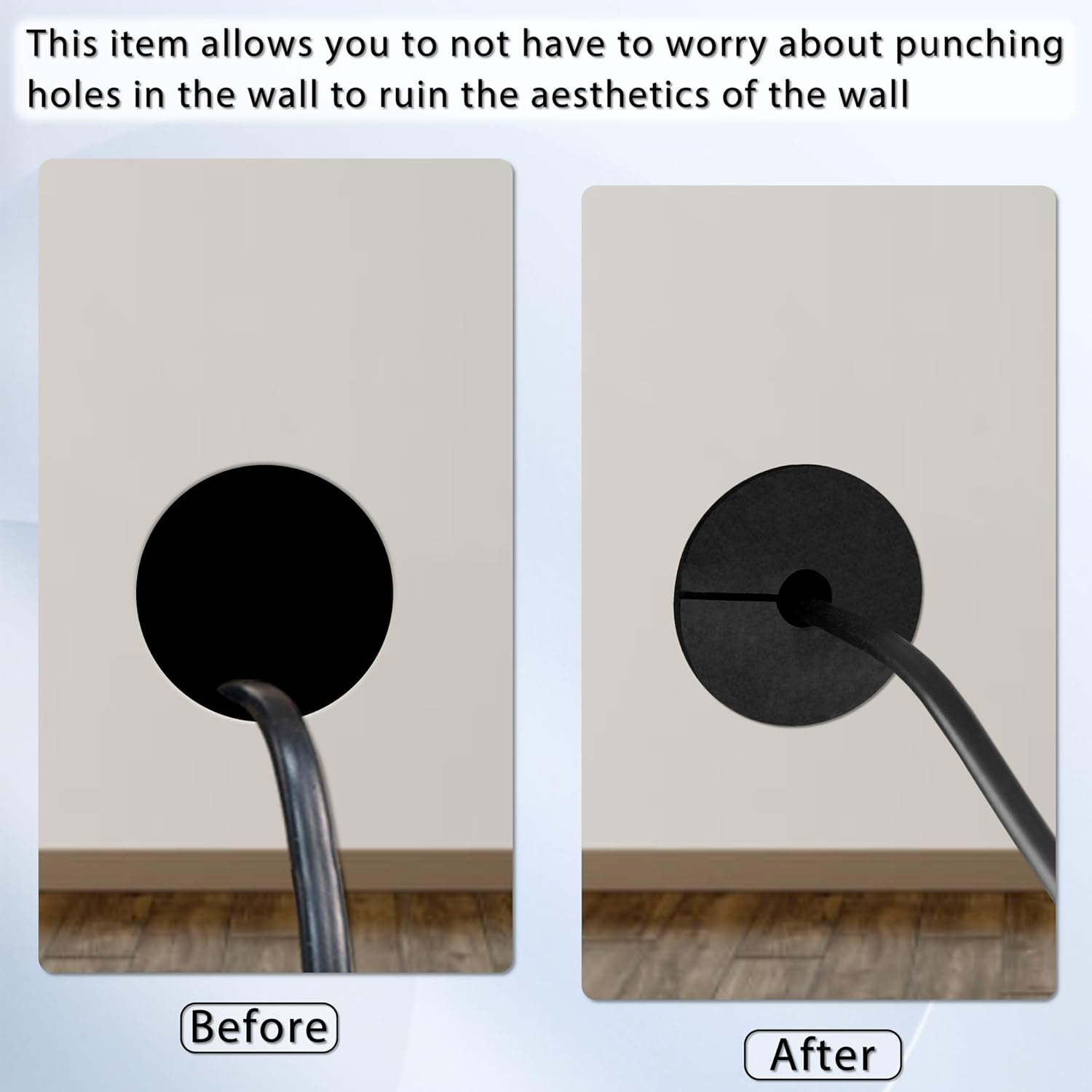 6 Pcs Wall Grommet for Starlink Cable Routing, Silicone Feed through Bushings, Hole Cover Compatible with Starlink Mount for Protecting Cords (Black)