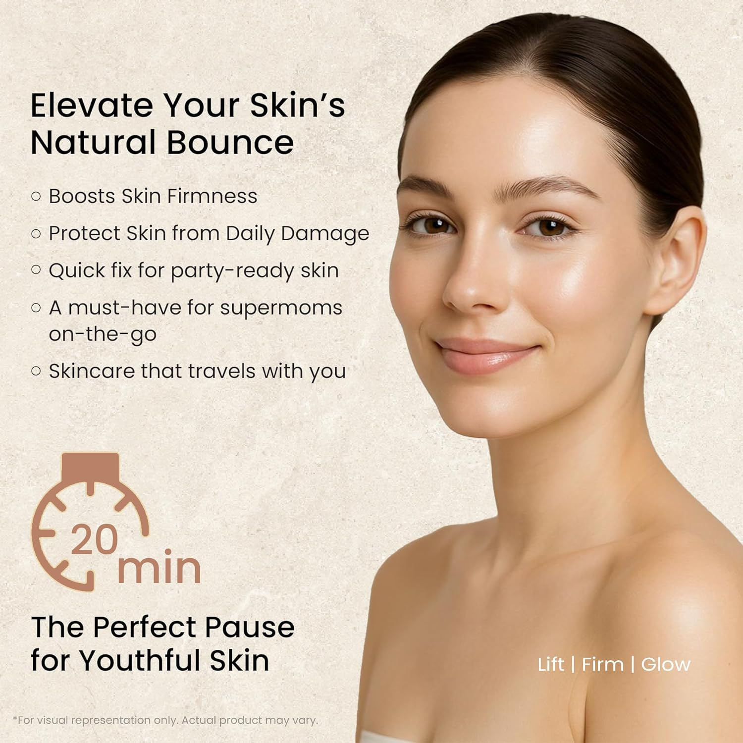 Glayvia Collagen Skin Care Routine Set &ndash; 5-Step Single-Use Firming Routine | Collagen + Kakadu Plum + Pomegranate | Fragrance-Free | 20-Minute At-Home Facial | anti Aging Routine image number 3