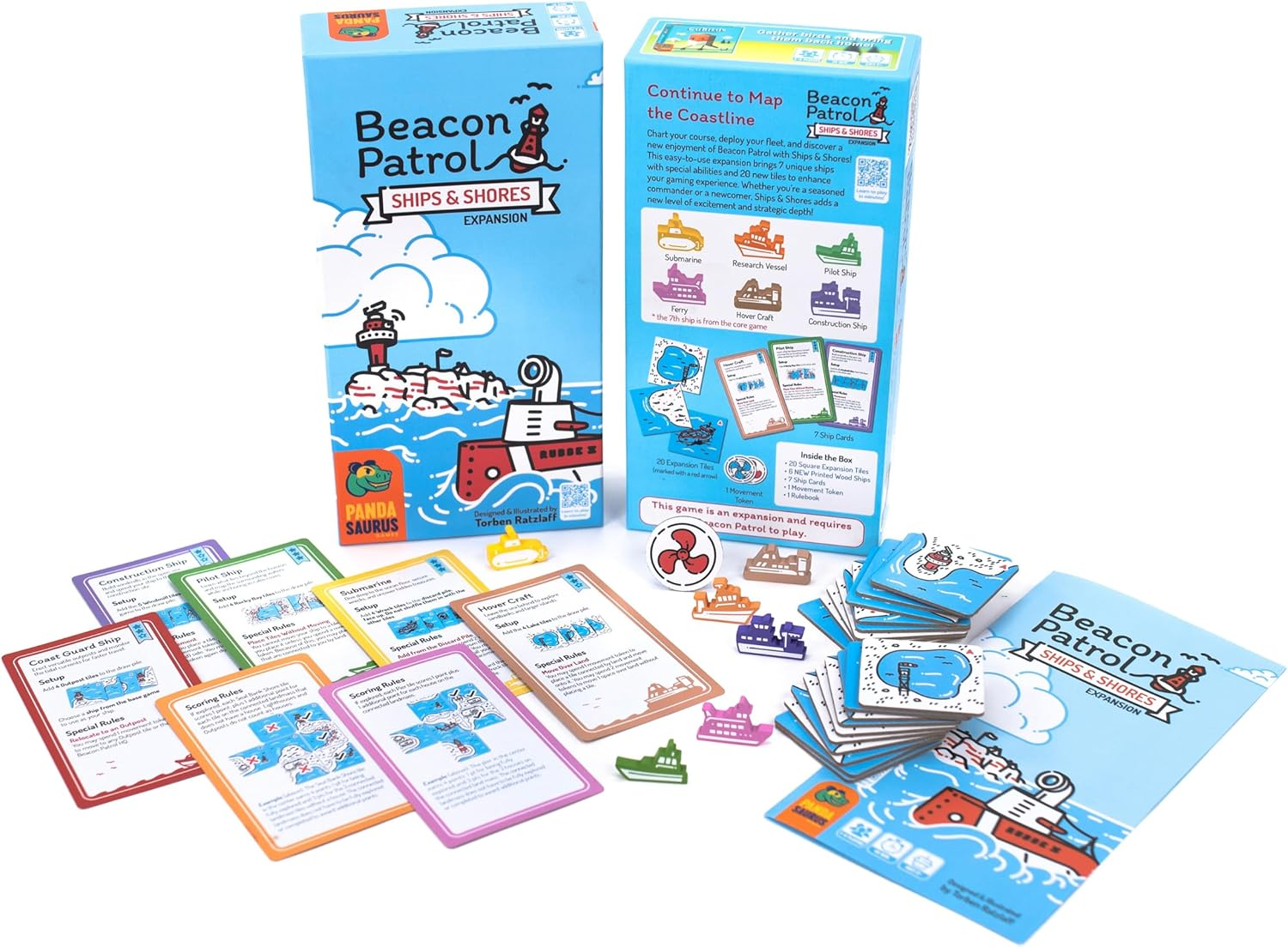Pandasaurus Games Beacon Patrol: Ships & Shores Board Game - 6 Players