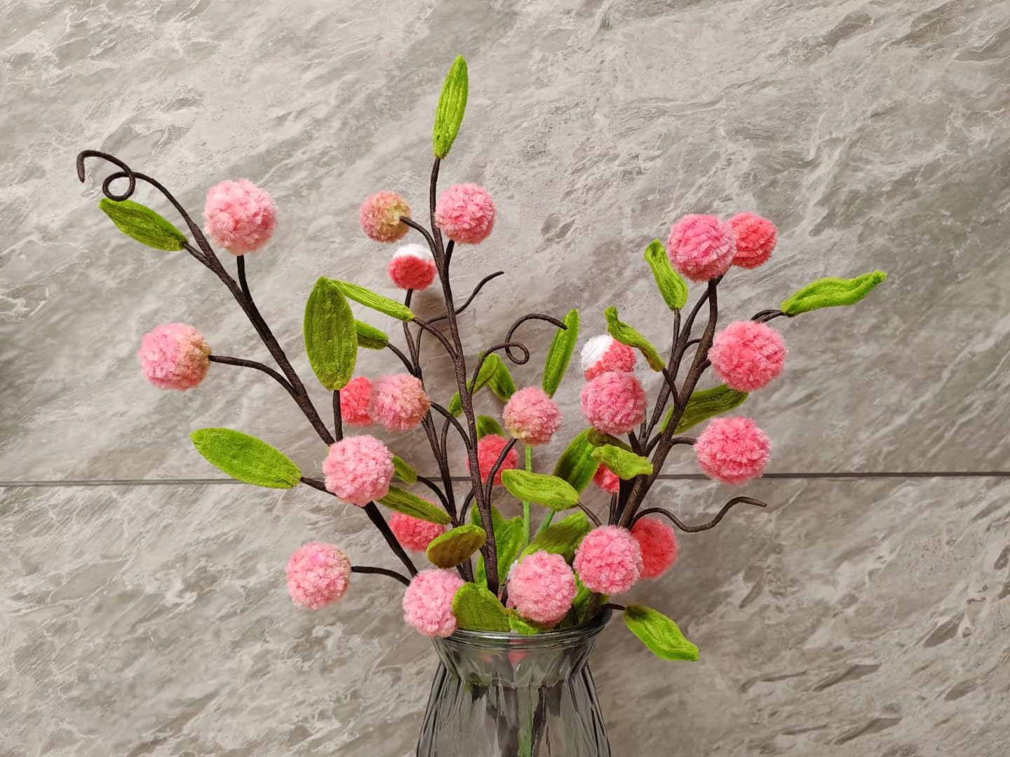 Pipe Cleaner Craft Set 5 Assorted Colors,Thick Fuzzy Chenille Stem Pipe Cleaners for DIY Craft Projects Christmas Tree Decorations image number 6