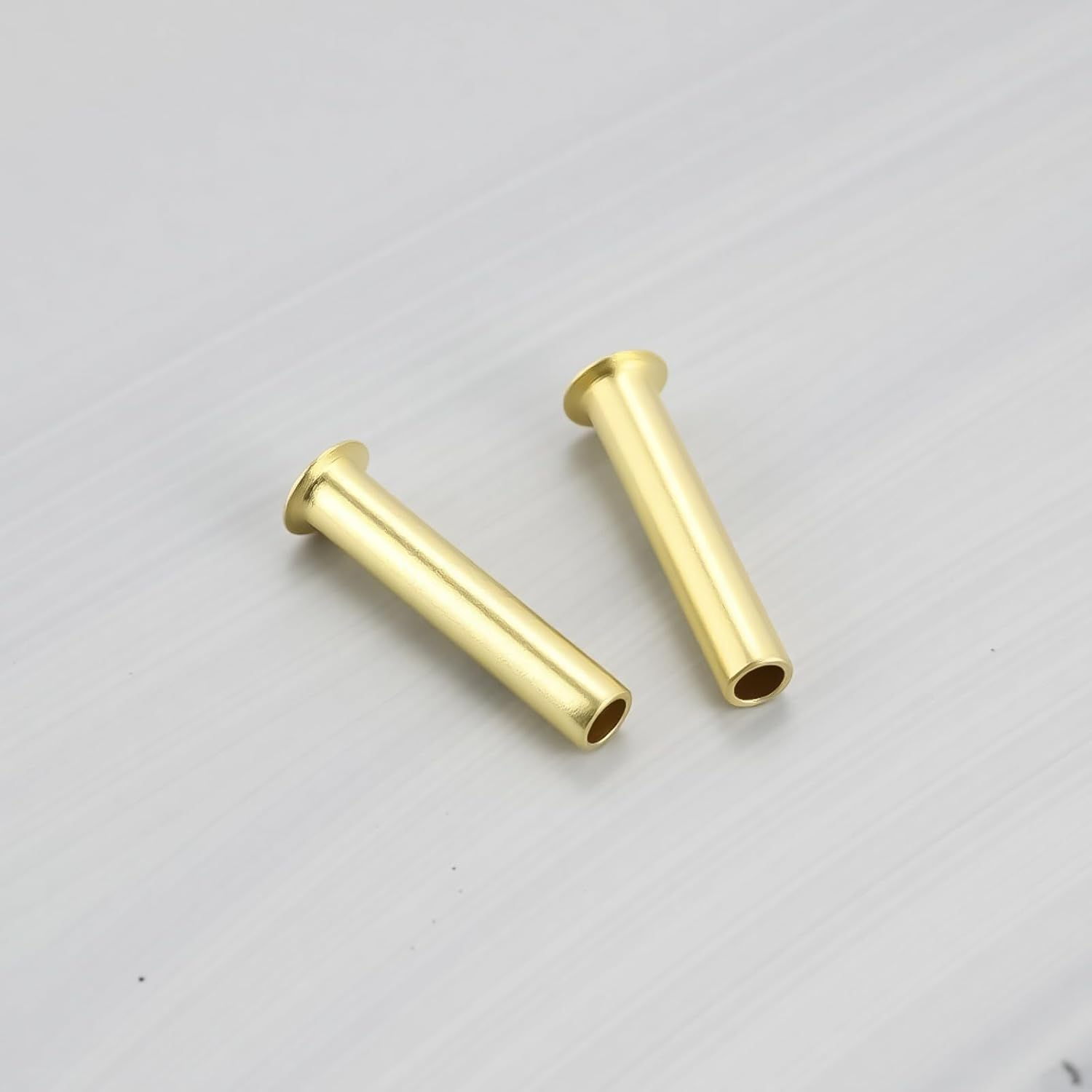 Ecsing 100Pcs Brass Compression Insert Suitable for 1/4Inch Tube Outer Diameter for Water Oil Air Pipe image number 5
