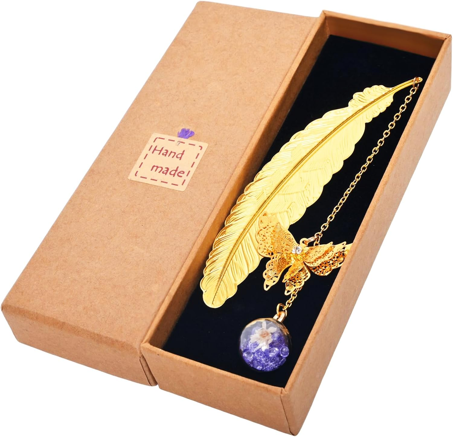 Metal Bookmark, 3D Butterfly Pendant Bookmarks, Vintage Metal Feather Bookmark Birthday Gift for Women Teachers, Unique Book Marks Mothers Day Christmas Gifts for Women Reader Girls Female Book Lover