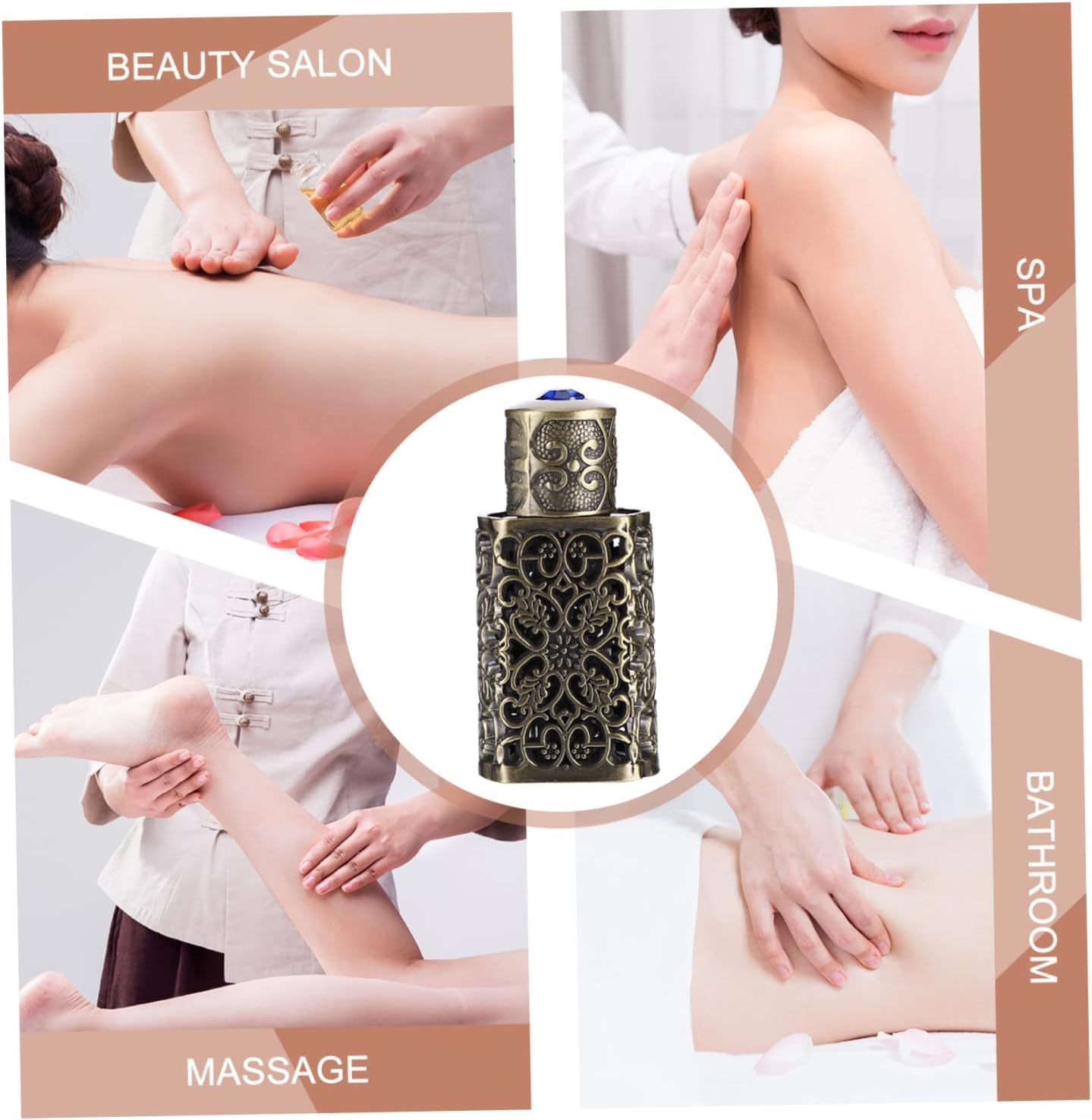 3Pcs Hollow Engraved Essential Oil Spray Bottle Leak Vintage Design for Travel Camping Crafting for Aromatherapy Perfumes and Projects image number 6