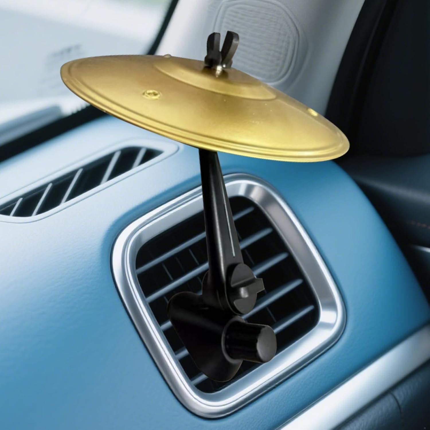 Car Cymbals Air Vent, Car Crashs Cymbals, Mini Drum Cym-Bals for Vehicle Vent, Funny Automotive Decoration, Compact Musical Instruments Vehicle Accessories for All Types of Vehicles image number 2