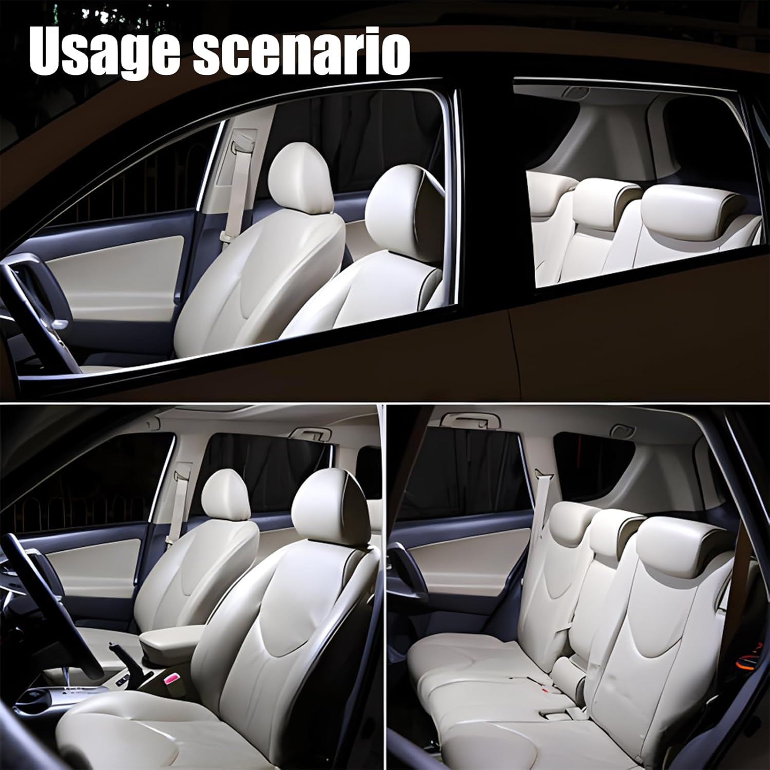 14 Pcs F250 F350 White Interior LED Lights Replacement Bulbs for 1999-2016 Ford F-250 F-350 Super Duty 6000K Interior LED Lighting Package, Map Lights+Dome Lights+Cargo Lights+License Plate Lights image number 3