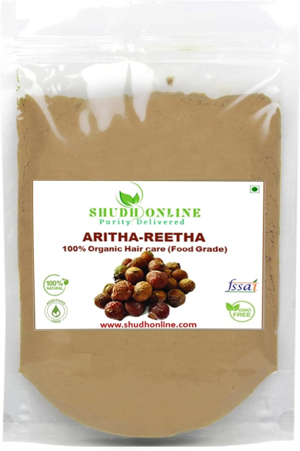 Shudh Online Organic Reetha Powder for Hair Growth, Kunkudukayalu 1Kg Powder, Aritha, Ritha, Soapnut (1 Kg / 1000 Grams), Hair Wash, Skin Care, Kunkudukai Mask, Soap Nuts Shampoo