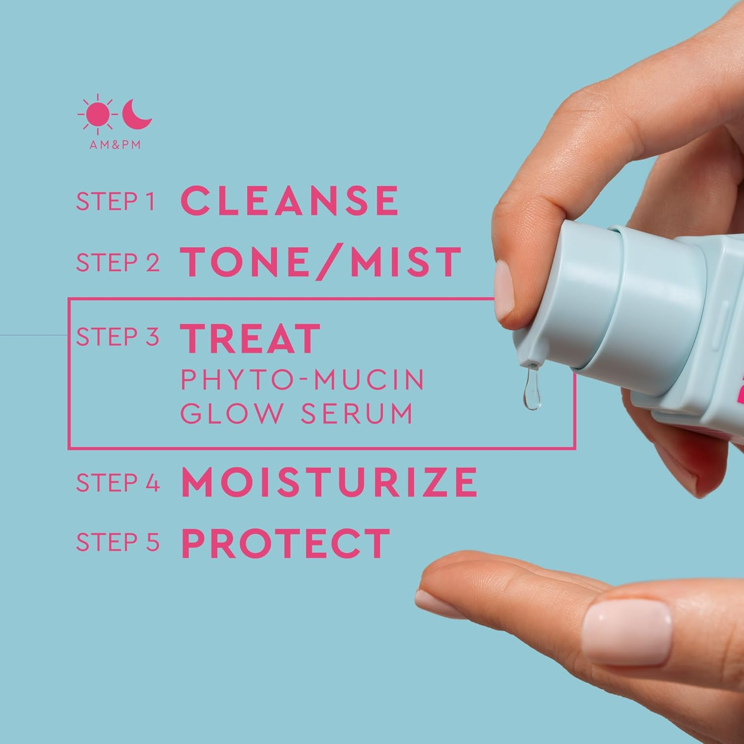 BYOMA Phyto-Mucin Glow Serum - Mucin Face Serum for Glass Skin - Plumps, Primes + Hydrates - Flawless Primer and Makeup Base - Strengthens Skin Barrier - 1.35 Fl.Oz image number 5