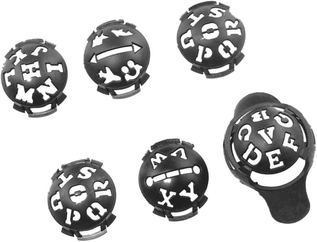 Prettyia 6Pcs Plastic Golf Ball Line Marker Liner Drawer Drawing Tool Letter Template