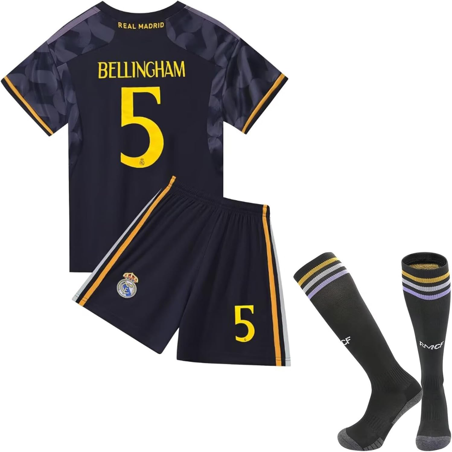 R.Madrid Football Jersey Kids,23/24 New Season Football Training Jersey, Football Shirts Shorts and Socks Set for Kids, Best Gifts for Children image number 2