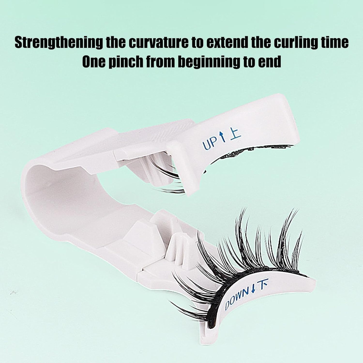 Magnetic Eyelashes Applicator - Cat Eye Look Wispy Lashes | Natural Look False Lashes | 3D Curved Design Eyelash | Eyelashes with Magnetic Lash Applicator | Styling Tool for Lounging, False Lashes image number 4