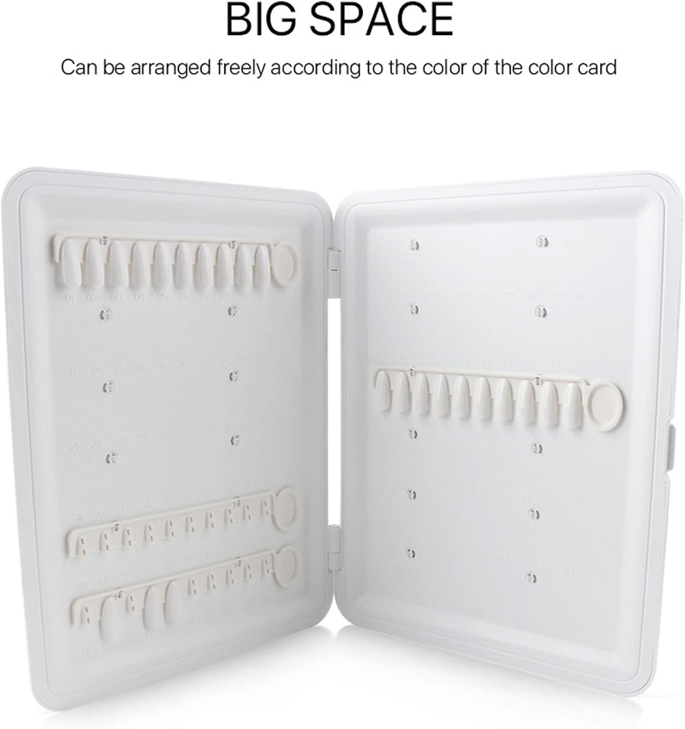 120 Nail Colors Display Book, Nail Polish Swatch Book, Nail Gel Polish Display Chart, with 120 False Nail Tips & 14 Nail Strips for Manicure Salon Studio Set (White) image number 2