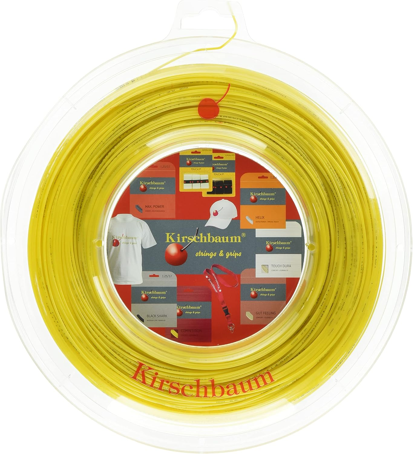 Kirschbaum Reel Competition Tennis String, 1.30Mm/16-Gauge, Yellow