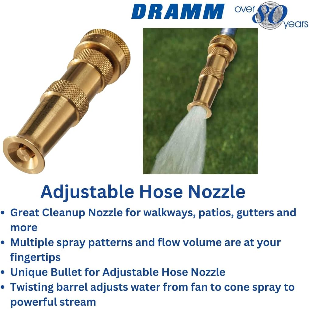 Dramm 12380 Heavy-Duty Brass Adjustable Hose Nozzle image number 2