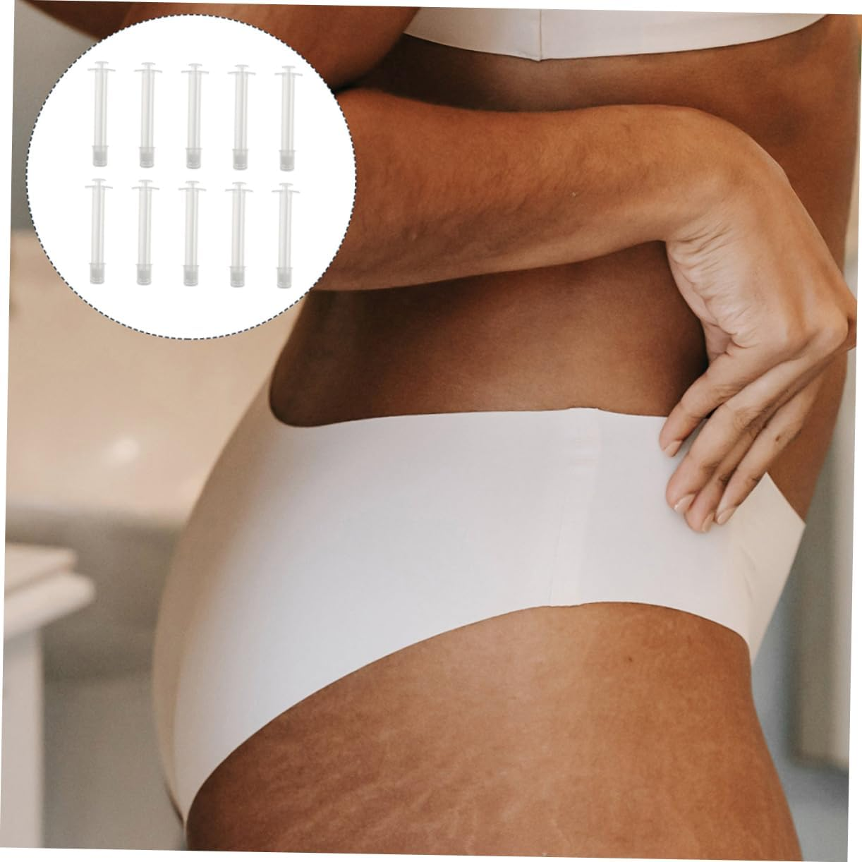 WEKADRIN 24Pcs Reusable Tampon Applicator Gynecological Device for Portable Disposable Push-Pull Operation and Leak Cap image number 5