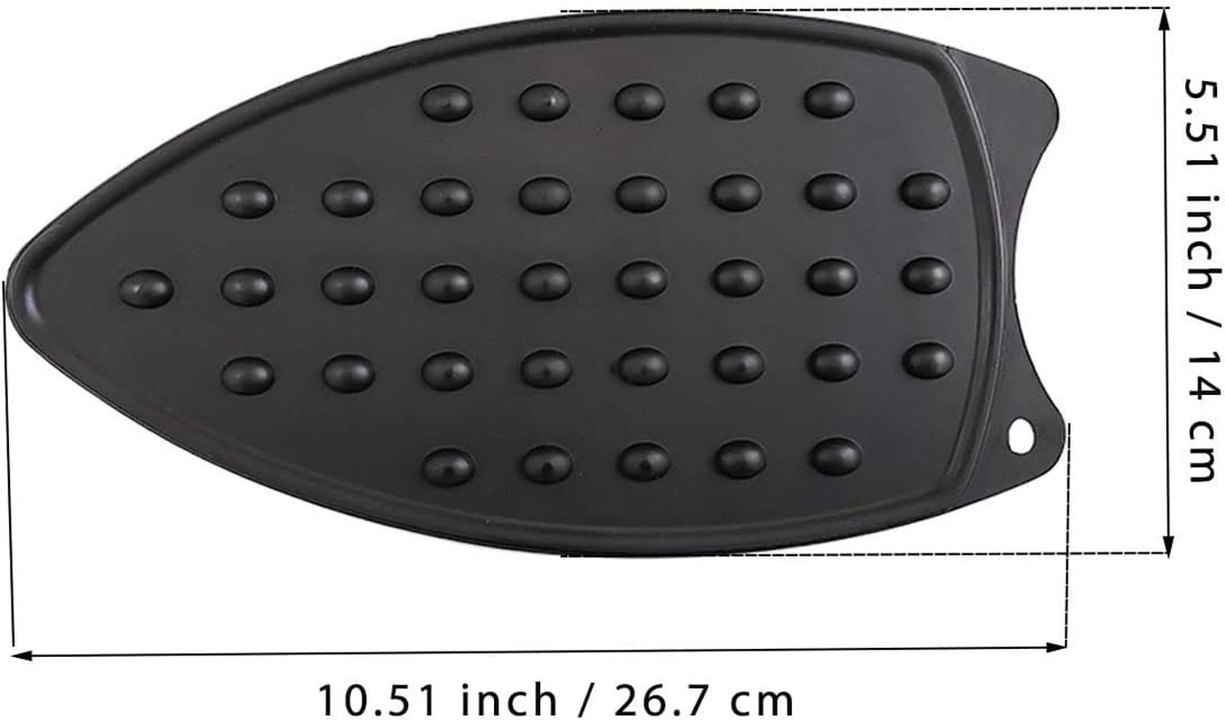 ZTEOFO 2 Pcs Silicone Iron Rest Pad, Silicone Iron Rest Pads, Silicone Iron Rest Pads Multipurpose Iron Hot Resistant Mat for Flat Irons, Ironing Board-Black image number 5