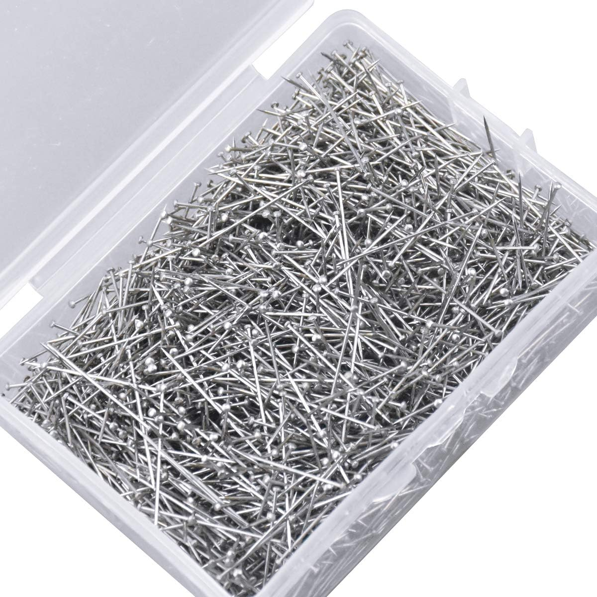 1600 Pieces 26Mm Silver Stainless Steel Straight Silk Pins for Hijab, Dress Making, Quilting, Jewelry & Craft image number 5