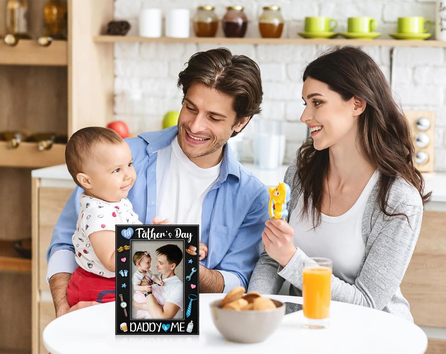 First Father'S Day Picture Frame Gifts for New Dad from Daughter Son Baby 4X6 Daddy and Me 1St Fathers Day Photo Frames for Newborn Baby Dad to Be First Time Daddy Nursery Decor